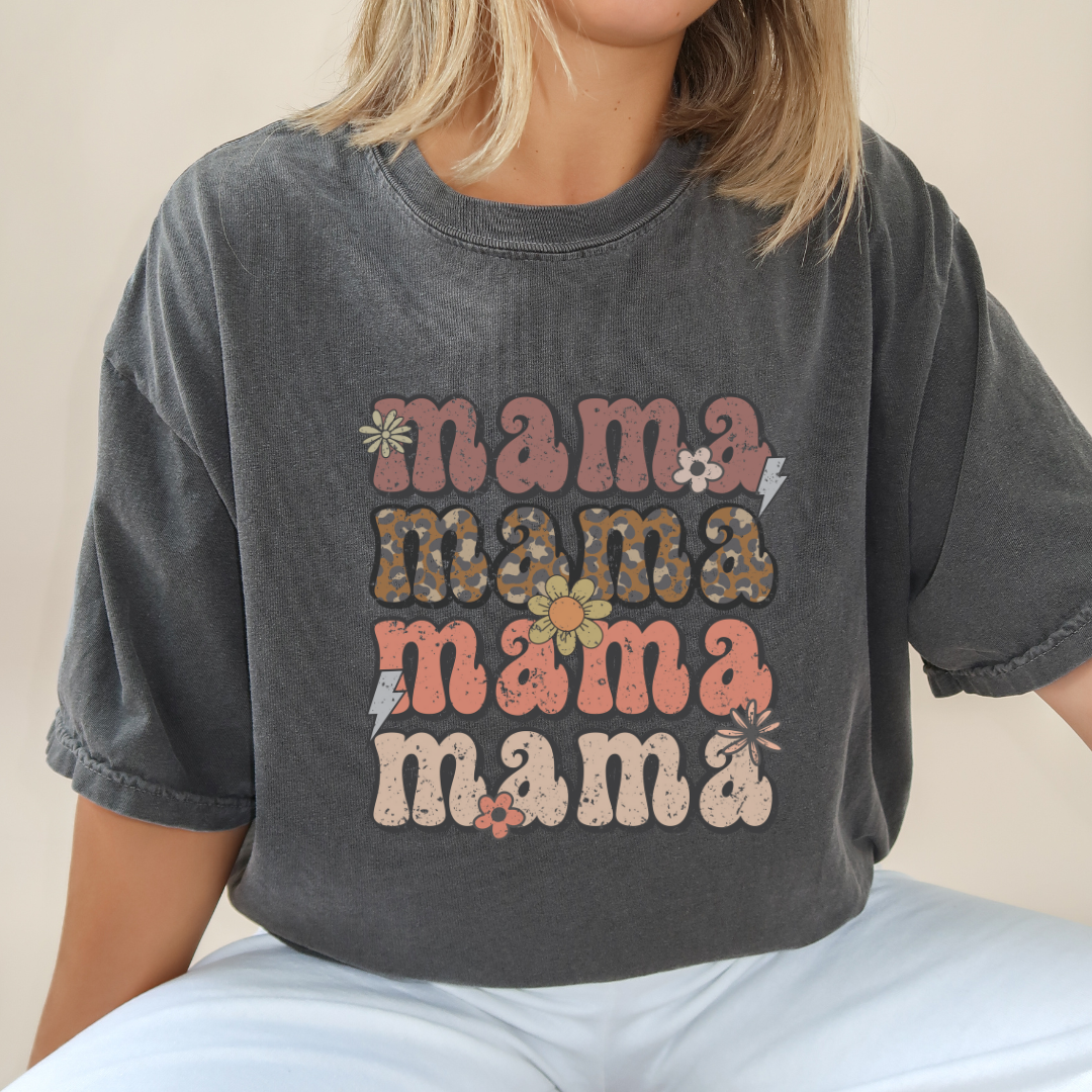 Mama Mama Mama Mama | Comfort Colors Ring-Spun Cotton | He Found Me | Christian Bible Verse Tee