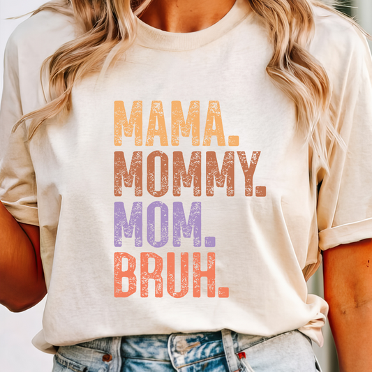 Mama Mommy Mom Bruh | Comfort Colors Ring-Spun Cotton | He Found Me | Christian Bible Verse Tee
