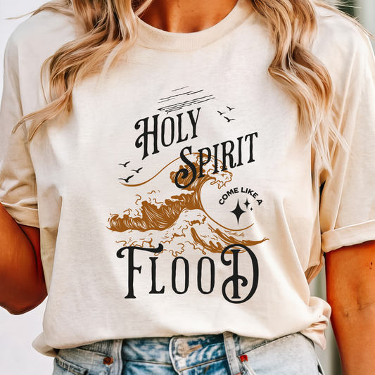 Holy Spirit Flood | Comfort Colors Ring-Spun Cotton | He Found Me | Christian Bible Verse Tee