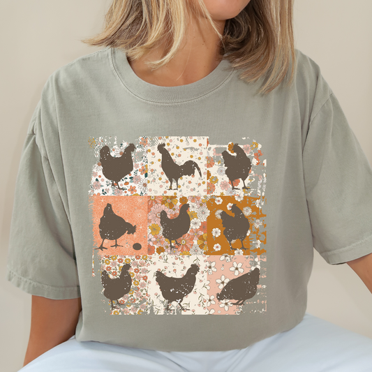 Vintage Chickens | Comfort Colors Ring-Spun Cotton | He Found Me | Christian Bible Verse Tee