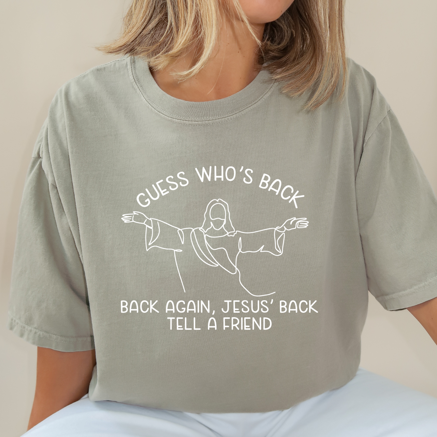 Guess Who's Back | Comfort Colors Ring-Spun Cotton | He Found Me | Christian Bible Verse Tee