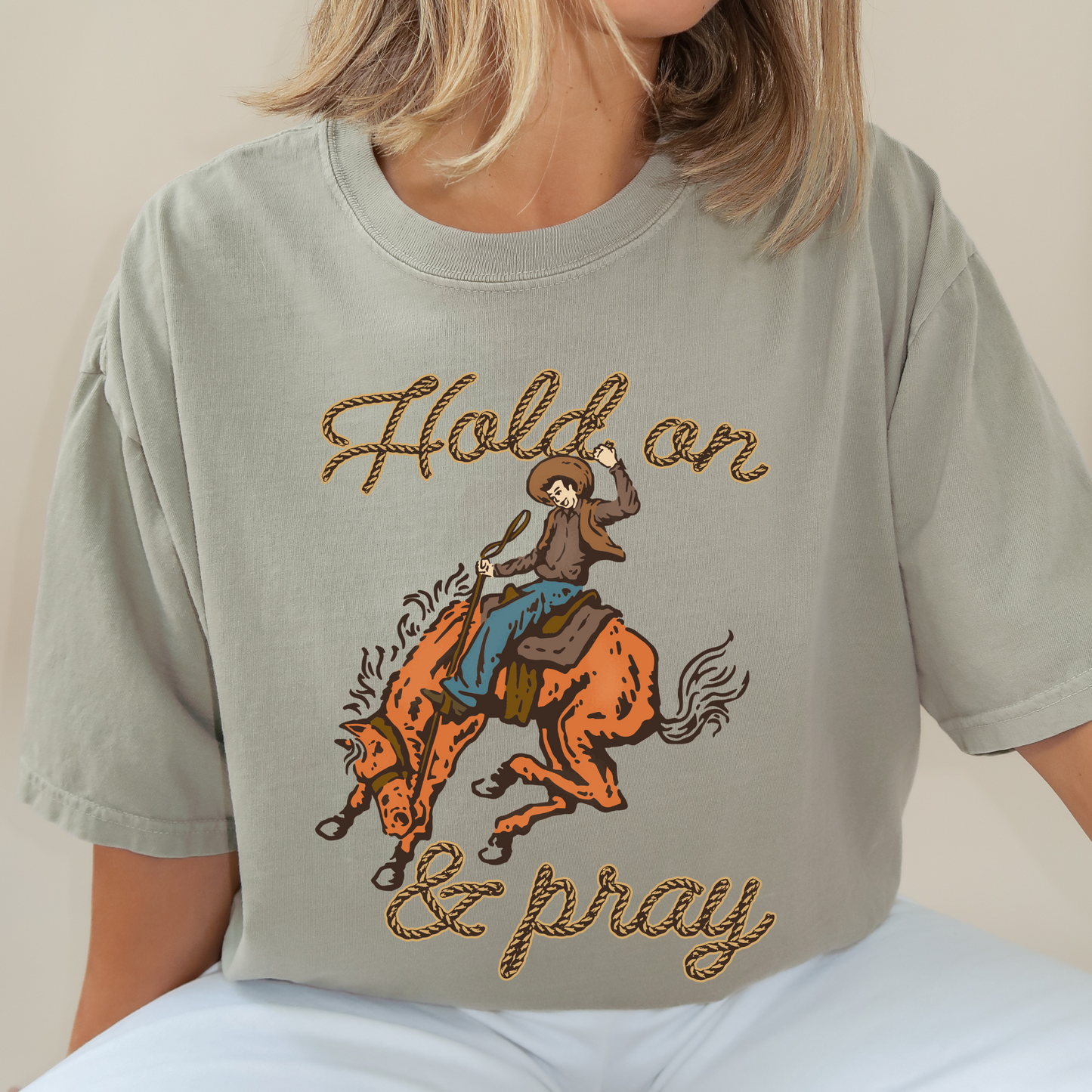 Hold On & Pray | Comfort Colors Ring-Spun Cotton | He Found Me | Christian Bible Verse Tee
