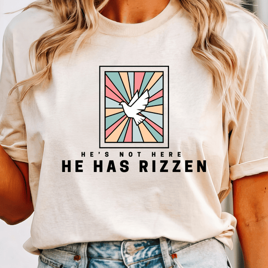 He Has Rizzen | Comfort Colors Ring-Spun Cotton | He Found Me | Christian Bible Verse Tee - He Found Me