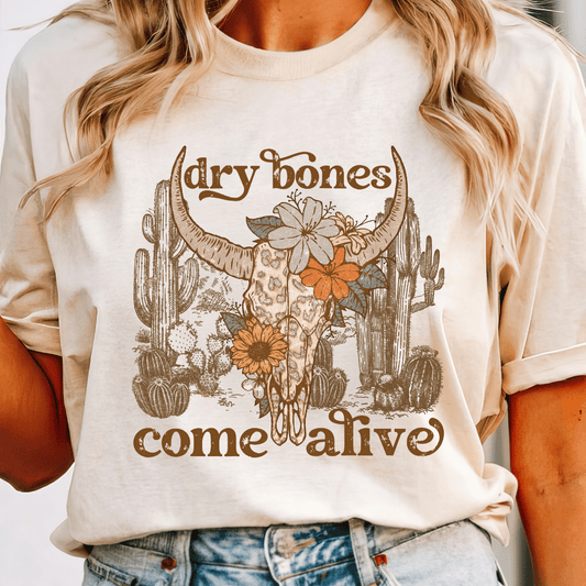 Dry Bones Come Alive | Comfort Colors Ring-Spun Cotton | He Found Me | Christian Bible Verse Tee - He Found Me
