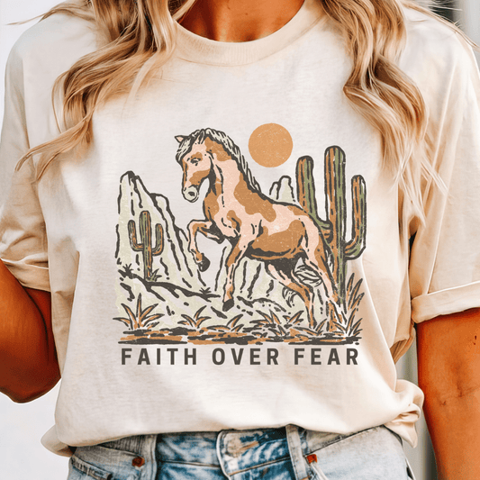 Faith Over Fear | Comfort Colors Ring-Spun Cotton | He Found Me | Christian Bible Verse Tee - He Found Me